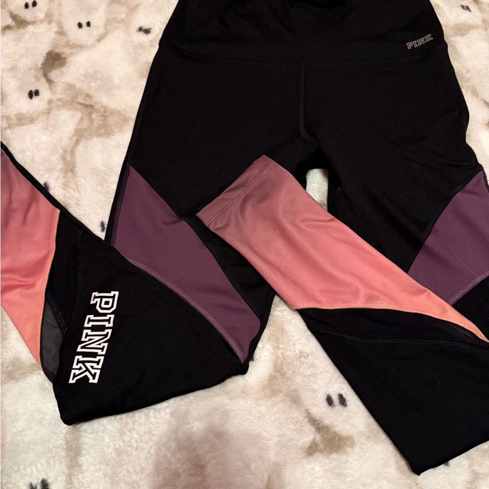 PINK Victoria's Secret Kids Leggings - Black, Pink, and Purple